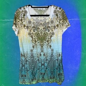 Boho Chic Graphic Tee, stylish bohemian tee, CATO Large